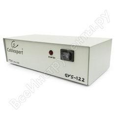 Разветвитель cablexpert, vga, 1 компьютер - 2 монитора, каскадируемый, hd15f/2x15f, gvs122