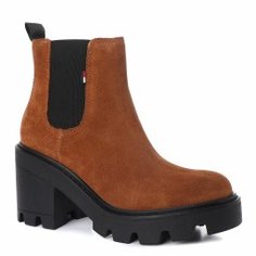 Женские ботильоны TOMMY JEANS ESSENTIAL SUEDE MID HEEL BOOT