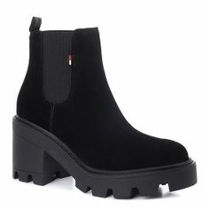 Женские ботильоны TOMMY JEANS ESSENTIAL SUEDE MID HEEL BOOT
