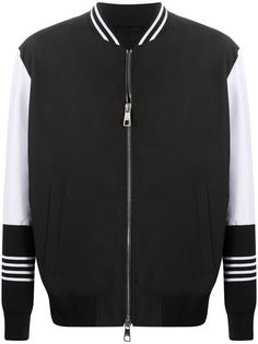 Neil Barrett бомбер с отделкой в полоску