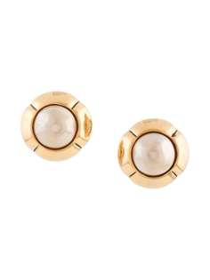 Chanel Pre-Owned серьги-клипсы с искусственным жемчугом