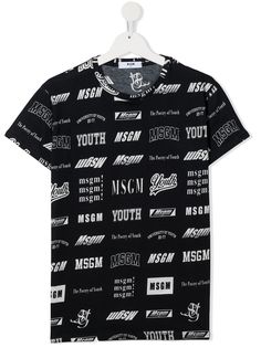 Msgm Kids футболка с логотипом