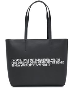 Calvin Klein сумка-тоут с металлическим логотипом
