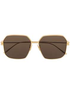 Bottega Veneta Eyewear солнцезащитные очки в оправе геометричной формы