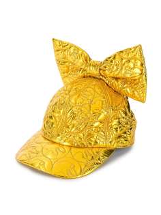 Caroline Bosmans кепка с бантом и эффектом металлик