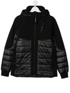 C.P. Company Kids пуховик с линзой на капюшоне