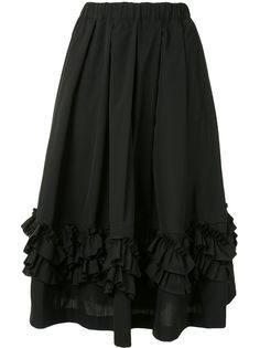 Comme Des Garçons Comme Des Garçons расклешенная юбка миди с оборками