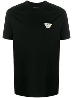 Emporio Armani футболка с круглым вырезом и нашивкой-логотипом