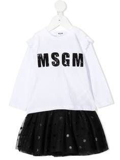 MSGM Kids спортивный костюм с логотипом
