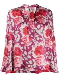 LAutre Chose рубашка с цветочным принтом и завязками