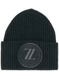 Ermenegildo Zegna шапка бини с нашивкой-логотипом