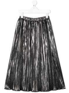 Dondup Kids плиссированная юбка с эффектом металлик
