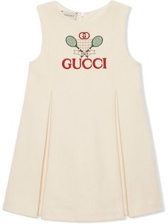 Gucci Kids платье с вышивкой Gucci Tennis