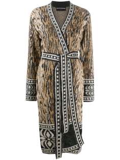 Ermanno Scervino пальто-кардиган с анималистичным узором