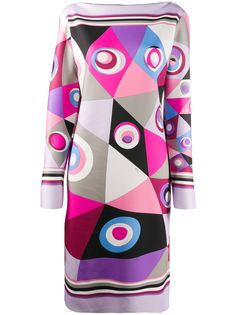 Emilio Pucci платье-трапеция с принтом Occhi