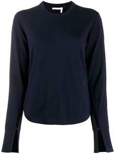 Chloé джемпер с круглым вырезом и разрезами на рукавах