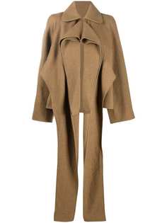 Lemaire пальто асимметричного кроя со вставками
