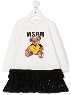 Msgm Kids платье миди Teddy Bear