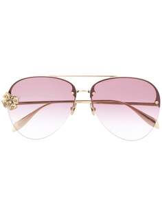 Alexander McQueen Eyewear солнцезащитные очки-авиаторы с градиентными линзами