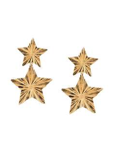 Saint Laurent серьги-подвески в форме звезд