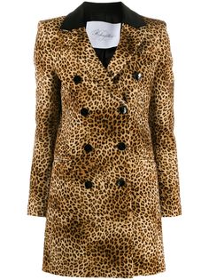 Redemption двубортное пальто с леопардовым принтом