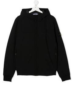 Stone Island Junior худи с нашивкой-логотипом