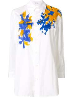 Yohji Yamamoto рубашка с эффектом разбрызганной краски