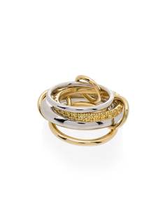 Spinelli Kilcollin кольцо Luna из желтого и белого золота с бриллиантами
