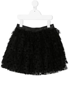 Givenchy Kids юбка миди с оборками