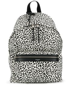 Saint Laurent рюкзак с леопардовым принтом
