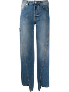 LANVIN укороченные джинсы с декоративными швами