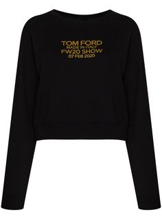 TOM FORD укороченная толстовка из джерси с логотипом