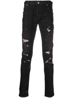 Balmain джинсы скинни с эффектом потертости