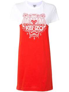 Kenzo платье-футболка с принтом Tiger
