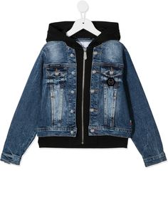 Philipp Plein Junior джинсовая куртка с логотипом