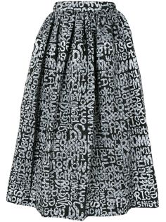 Black Comme Des Garçons юбка с завышенной талией и принтом