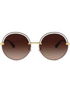 Dolce & Gabbana Eyewear солнцезащитные очки в круглой оправе