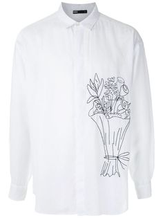 Handred Camisa ML Oversized Bordado Bouquet