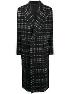Ann Demeulemeester длинное пальто в клетку