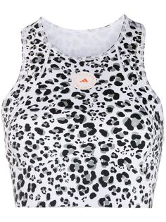 adidas by Stella McCartney спортивный бюстгальтер с леопардовым принтом