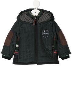 Lapin House клетчатая куртка с капюшоном