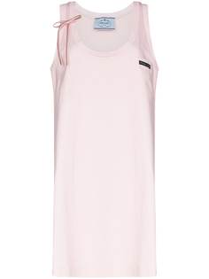 Prada платье с U-образным вырезом без рукавов
