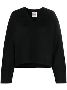 Totême джемпер тонкой вязки с V-образным вырезом Toteme