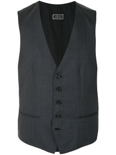 Brioni костюмный жилет в тонкую полоску