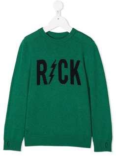 Zadig & Voltaire Kids джемпер Chris с надписью вязки интарсия