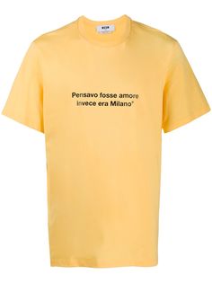 MSGM футболка с надписью