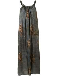 Uma Wang платье макси без рукавов с графичным принтом