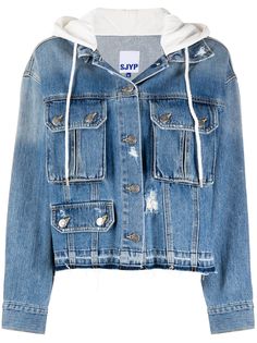 SJYP джинсовая куртка с капюшоном