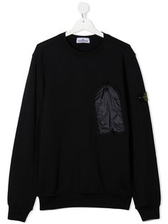 Stone Island Junior джемпер с накладным карманом