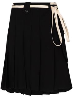 Plan C плиссированная юбка мини с поясом